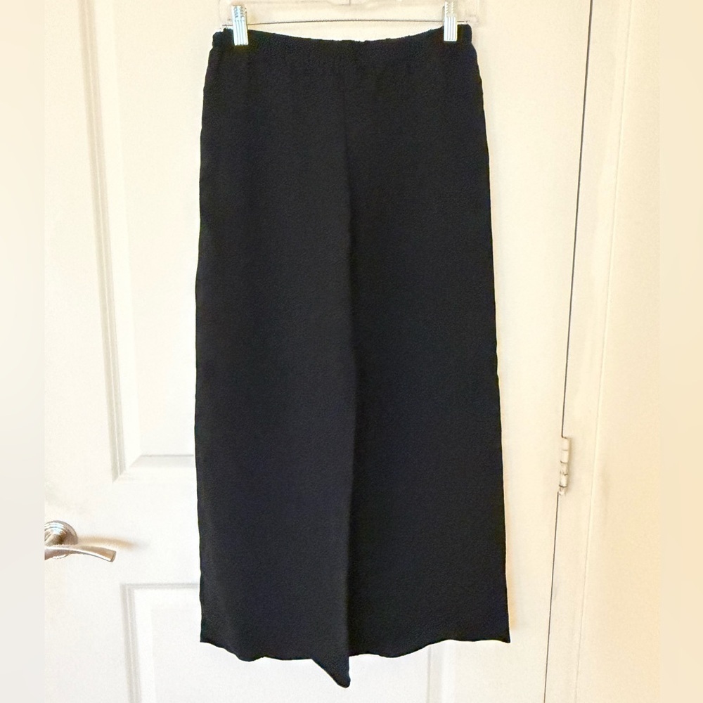 SPRWMN Black Crepe Easy Pants Pull On Elastic Small - Picture 6 of 6